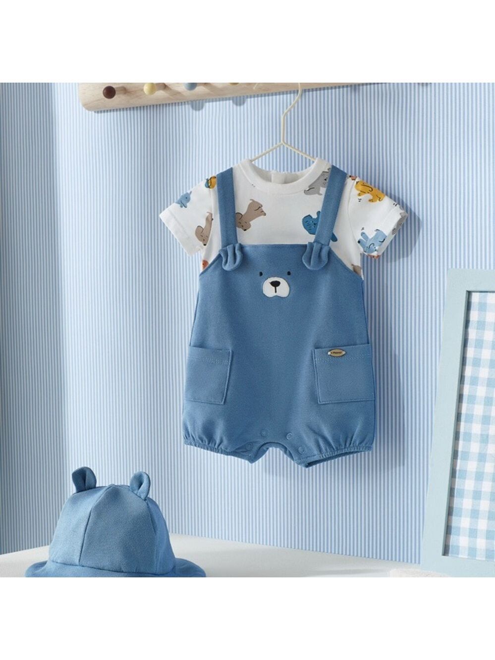 Mayoral Blue and White Bear Print Kids Set